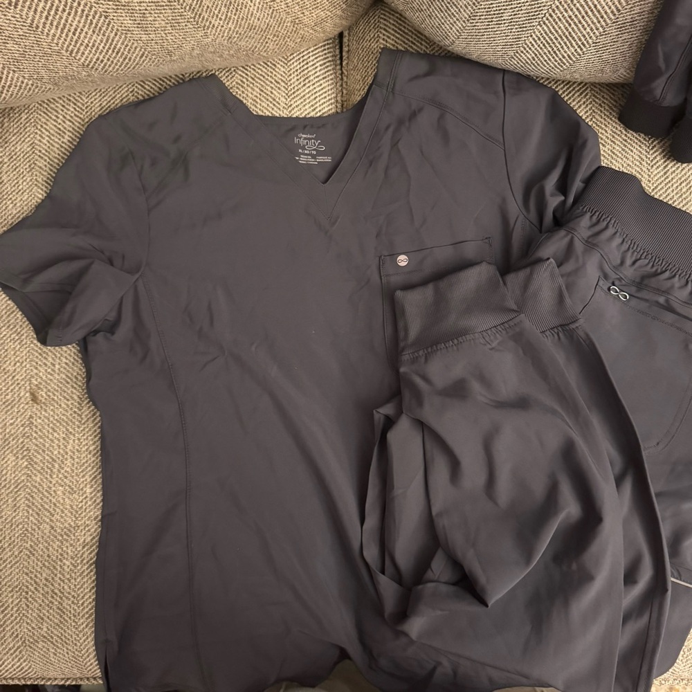 Cherokee Women's Grey Scrub Set